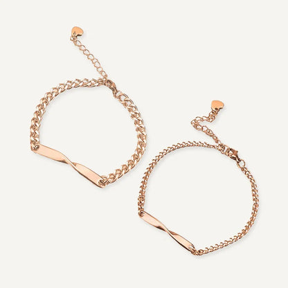 Bracelets Couple Personnalisés Prénoms et Date