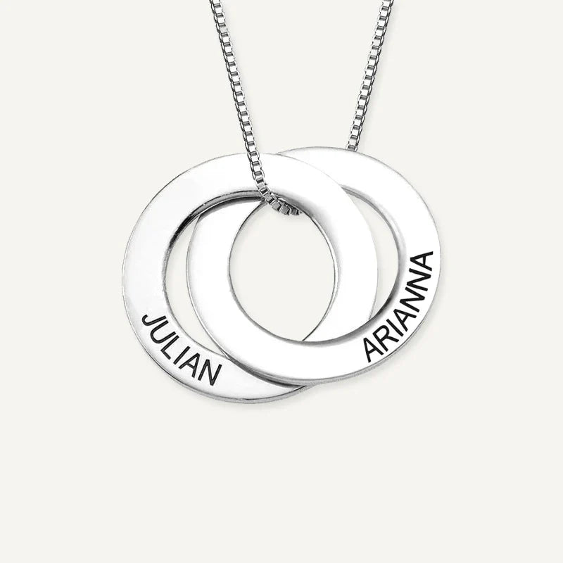 Collier Anneaux Russes Prénoms Personnalisés