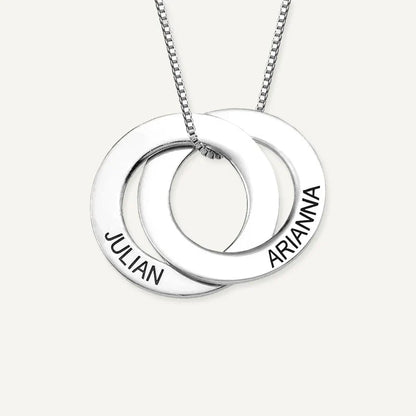 Collier Anneaux Russes Prénoms Personnalisés