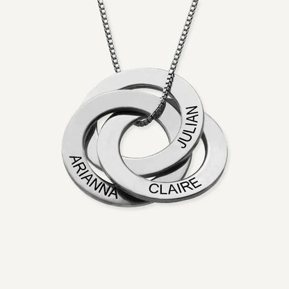 Collier Anneaux Russes Prénoms Personnalisés
