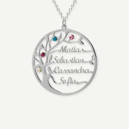 Collier Arbre de Vie avec Pierres de Naissance