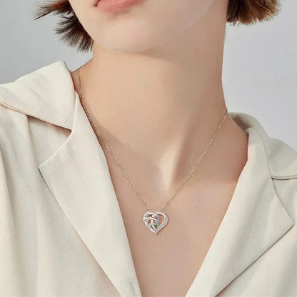 Collier Cœur Prénoms avec Pierres de Naissance