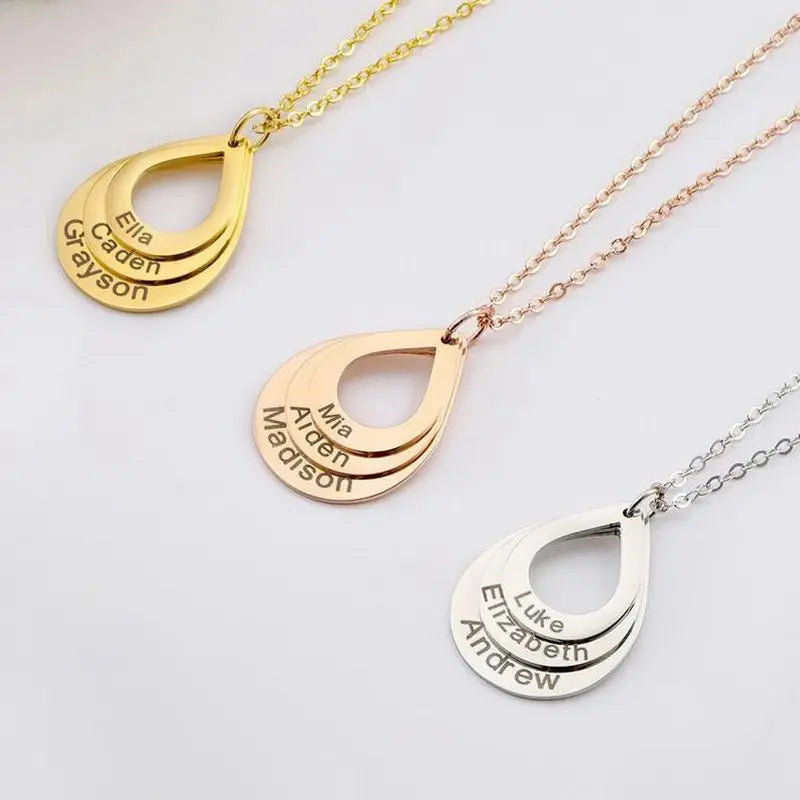 Collier Goutte d'Eau Personnalisé