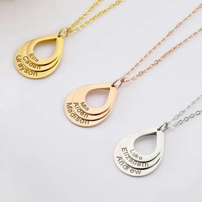 Collier Goutte d'Eau Personnalisé