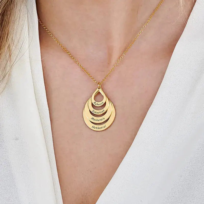 Collier Goutte d'Eau Personnalisé