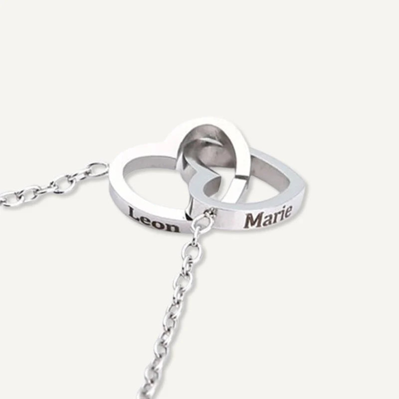 Collier Personnalisé Cœurs Entrelacés