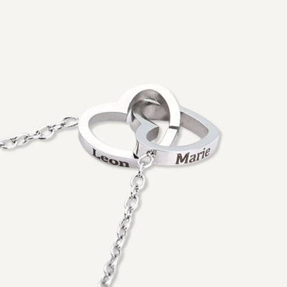 Collier Personnalisé Cœurs Entrelacés