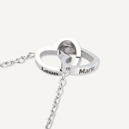 Collier Personnalisé Cœurs Entrelacés