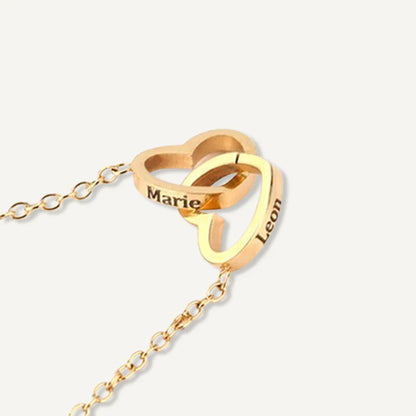Collier Personnalisé Cœurs Entrelacés