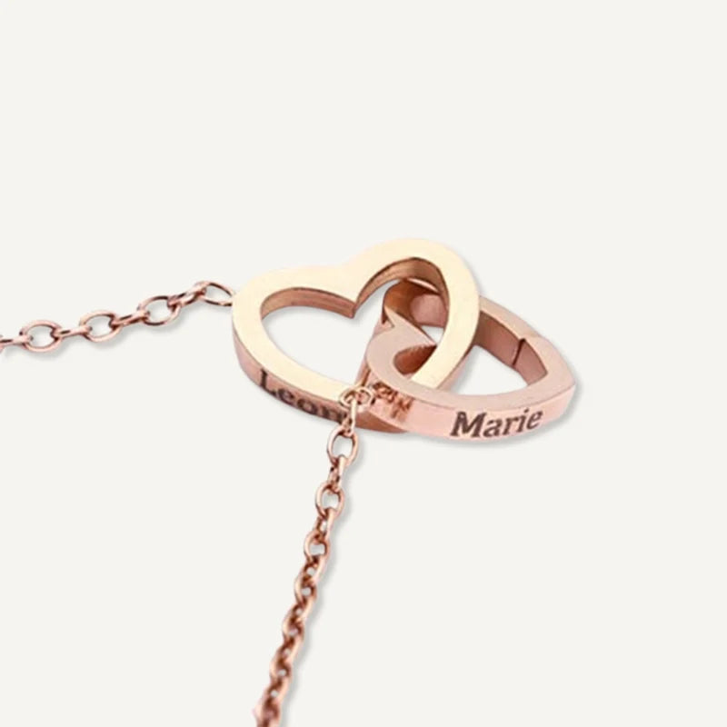 Collier Personnalisé Cœurs Entrelacés