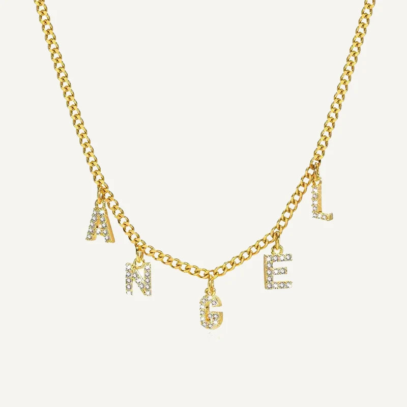 Collier Personnalisé Prénom Lettres Or