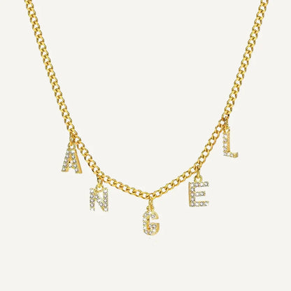 Collier Personnalisé Prénom Lettres Or