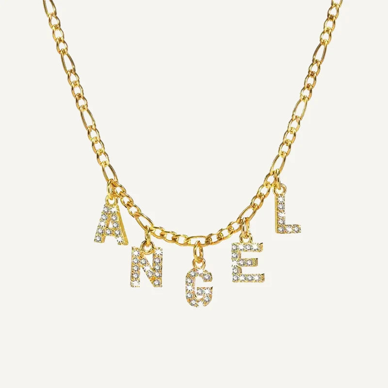 Collier Personnalisé Prénom Lettres Or