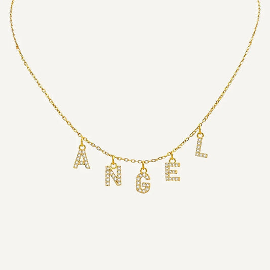 🎁 Collier Personnalisé Prénom Lettres Or (100% off)