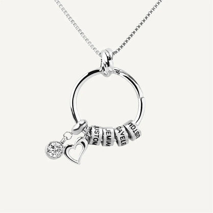 Collier Rond Prénom avec Pierre de Naissance