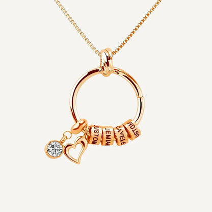 Collier Rond Prénom avec Pierre de Naissance