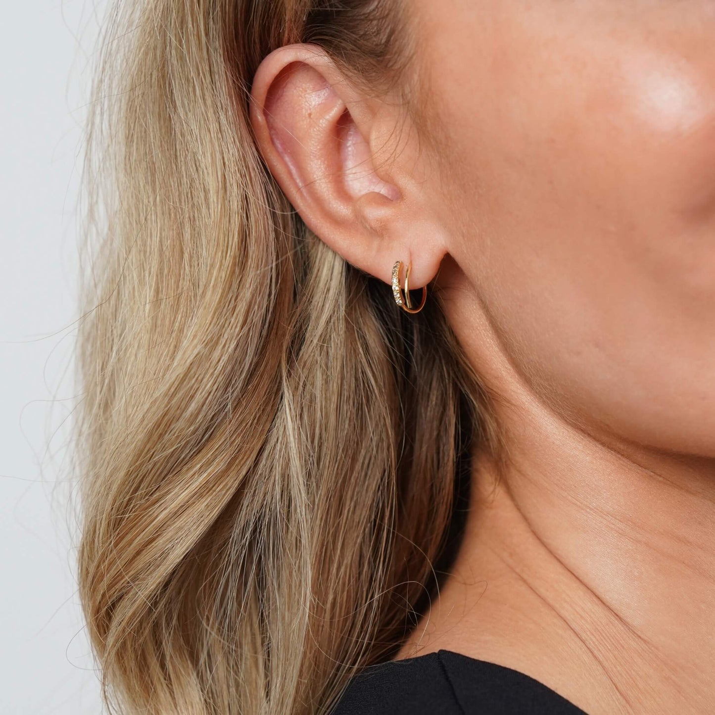 Boucles d’oreilles Doubles en Cristal