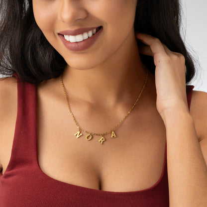 Collier Prénom Initiales Suspendues Personnalisé