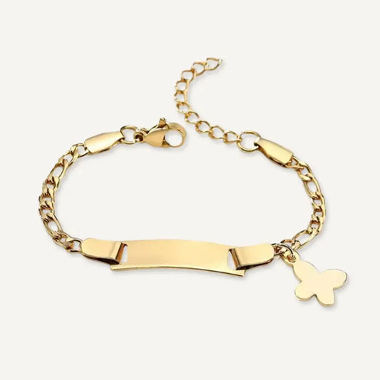 🎁 Gourmette Personnalisée Papillon pour Enfant (100% off)