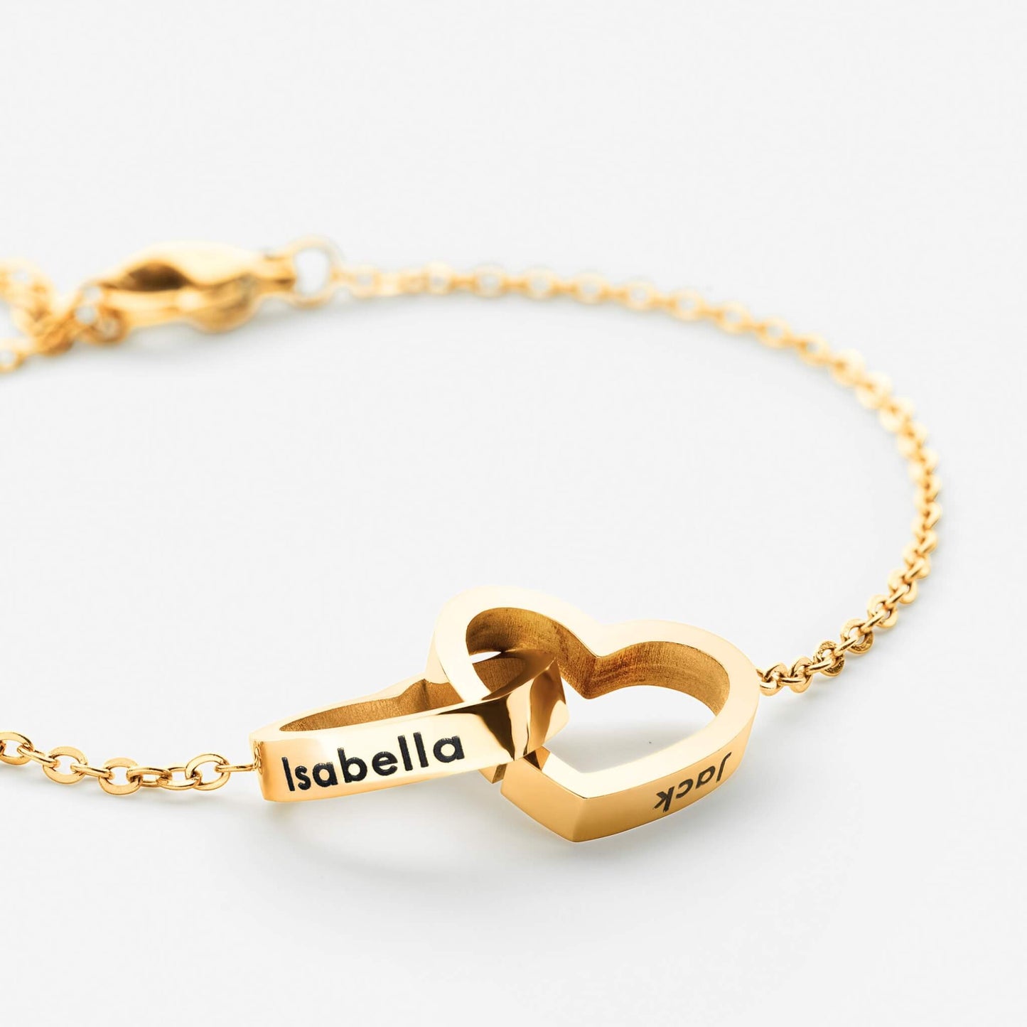 Bracelet Double Cœur Personnalisé