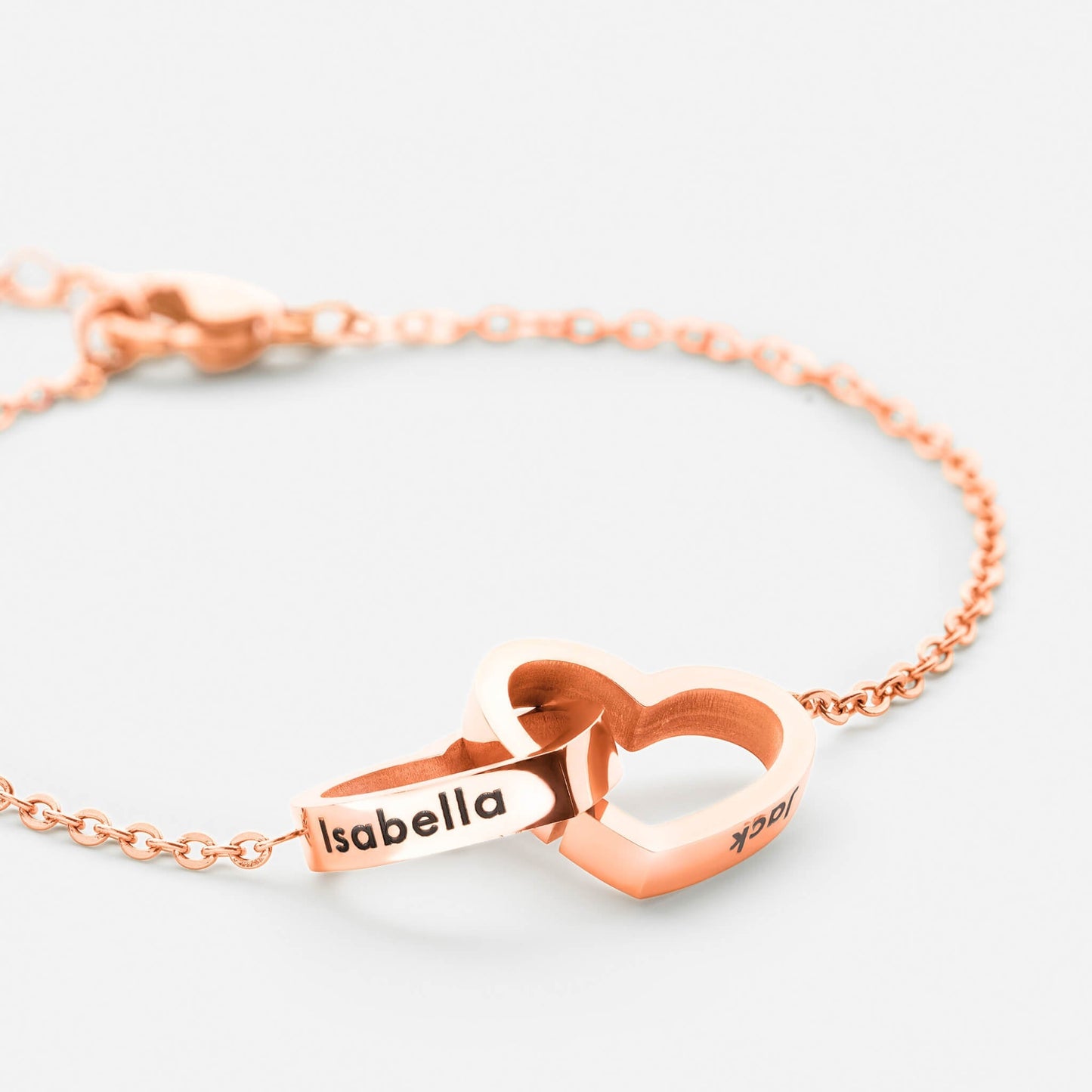 Bracelet Double Cœur Personnalisé