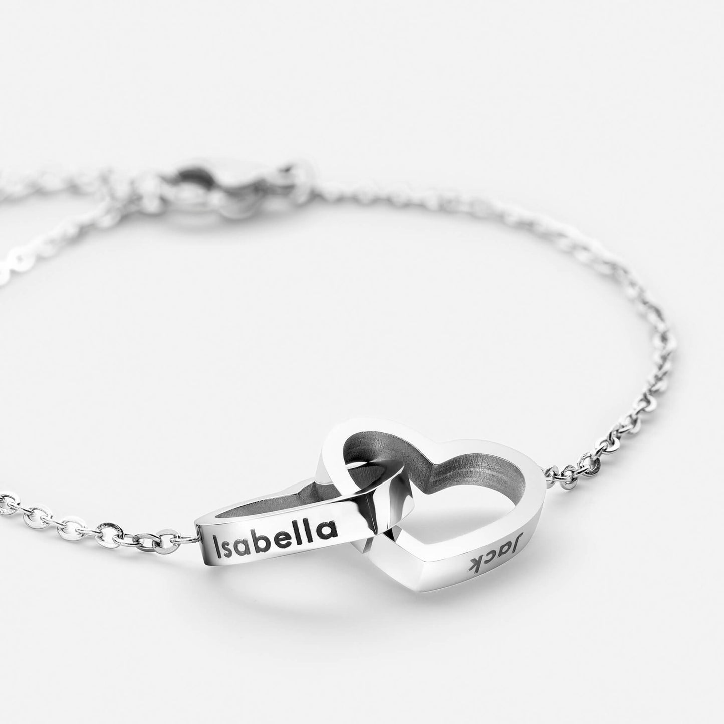 Bracelet Double Cœur Personnalisé