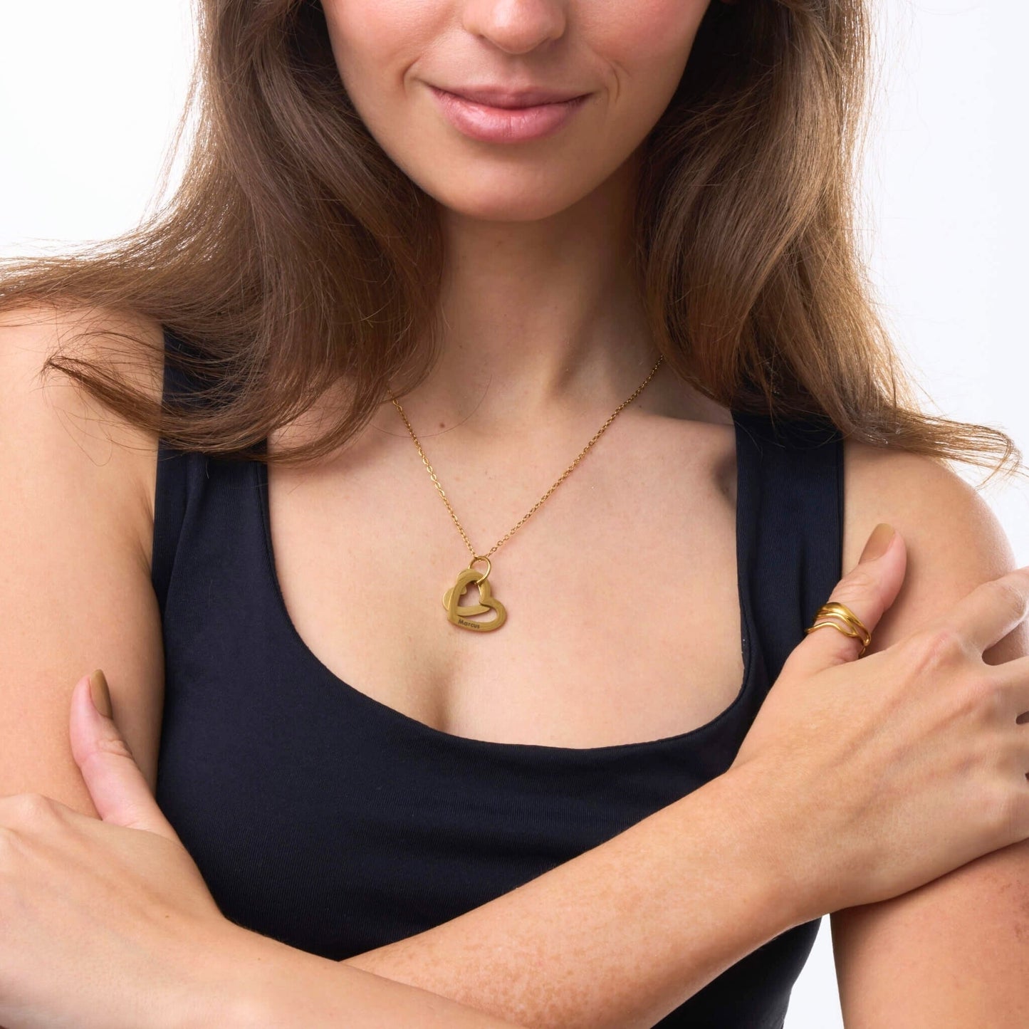 Collier Pendentif Cœurs Personnalisé