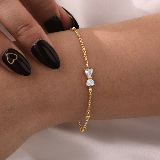 Bracelet Nœud & Cristal