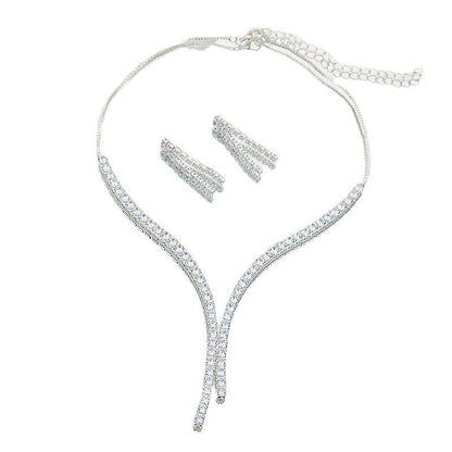 Ensemble Collier & Boucles d'Oreilles Zircon