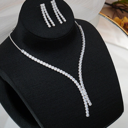 Ensemble Collier & Boucles d'Oreilles Zircon
