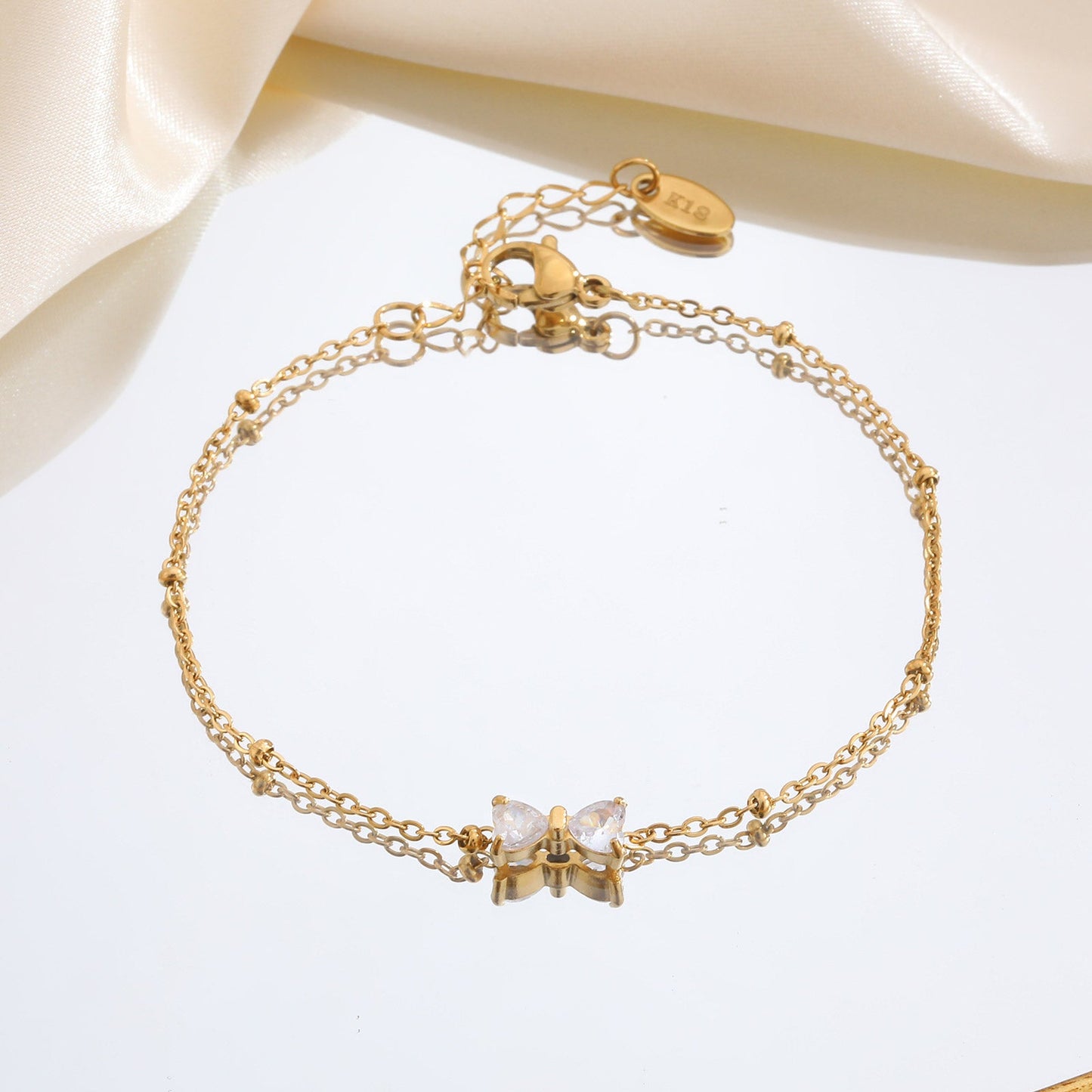 Bracelet Nœud & Cristal
