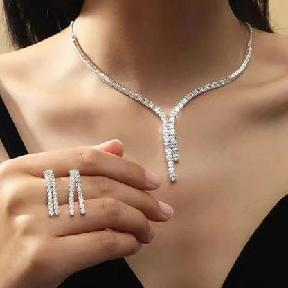 Ensemble Collier & Boucles d'Oreilles Zircon
