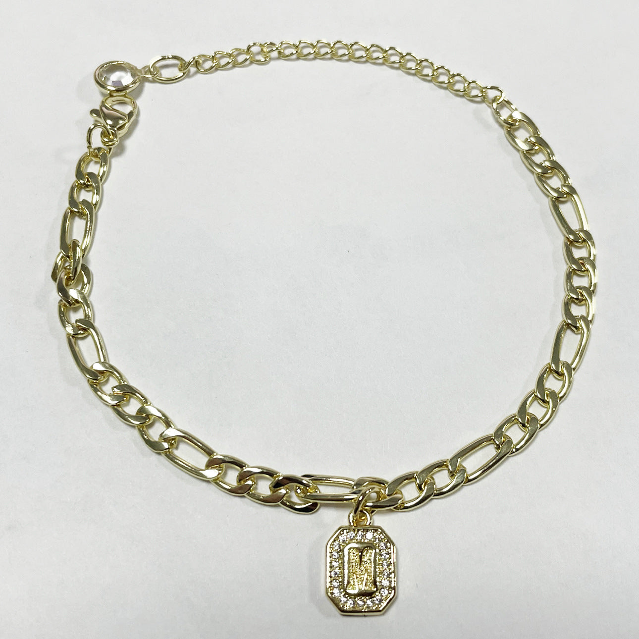 Bracelet Chaîne Initiale Dorée