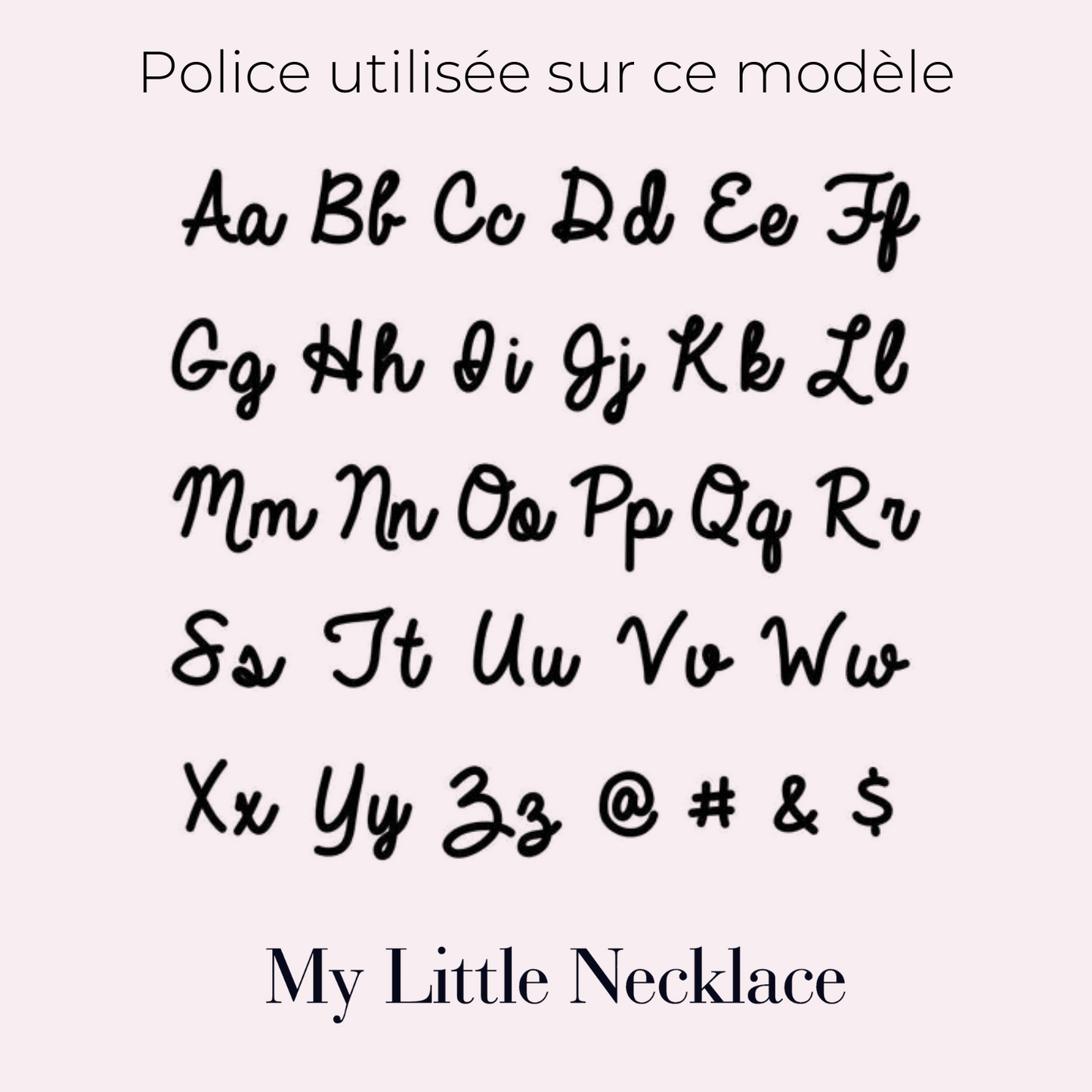 Collier Personnalisé Cursif