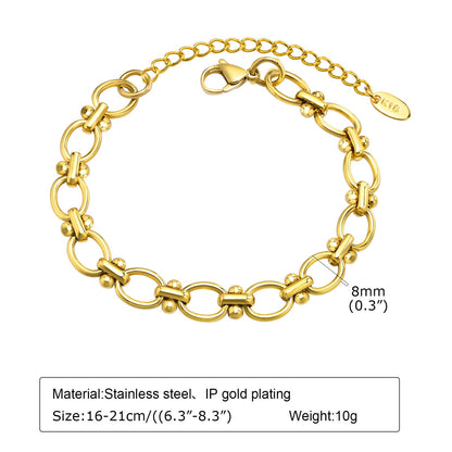 Bracelet Mailles Ovales Dorées