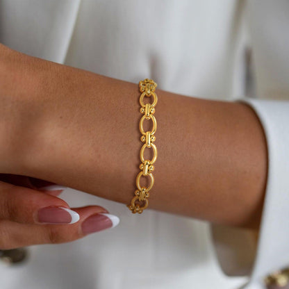 Bracelet Mailles Ovales Dorées