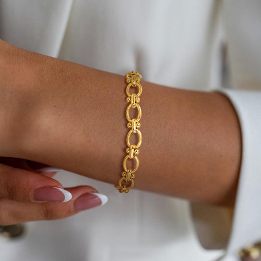 Bracelet Mailles Ovales Dorées