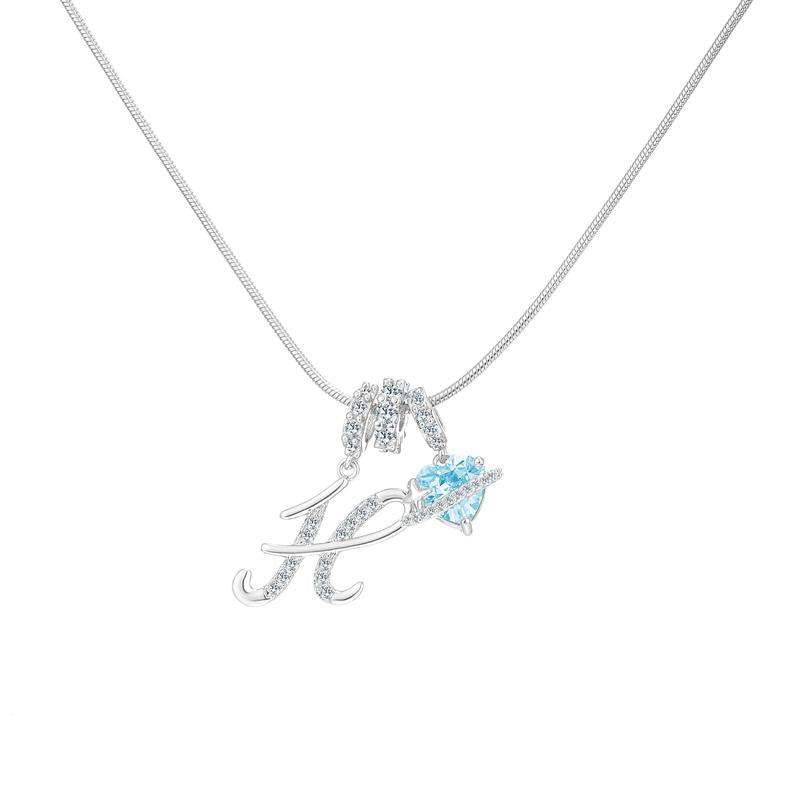 Collier Initiale & Charm Cœur