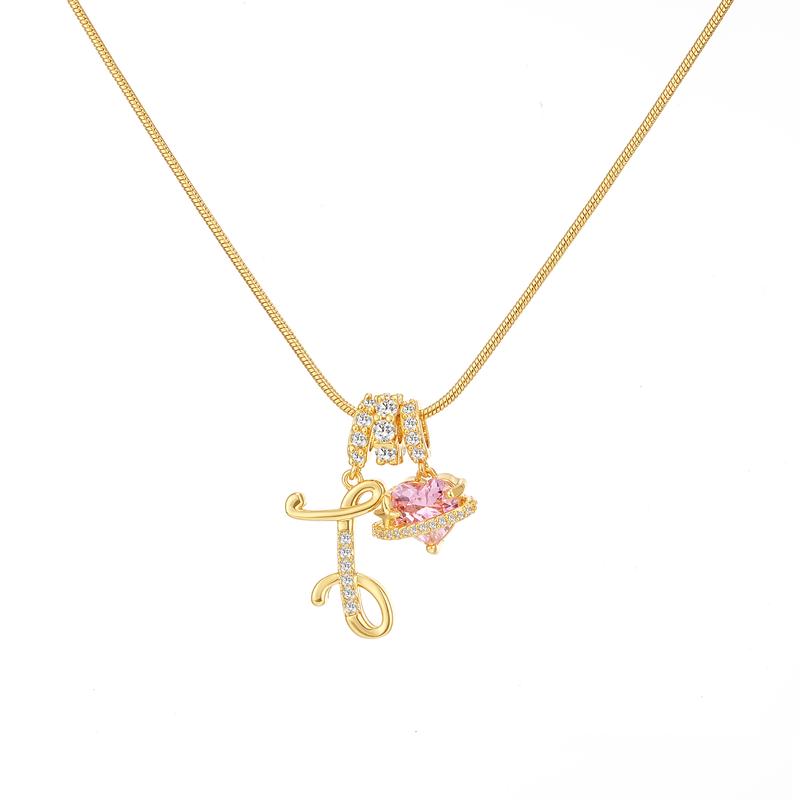 Collier Initiale & Charm Cœur