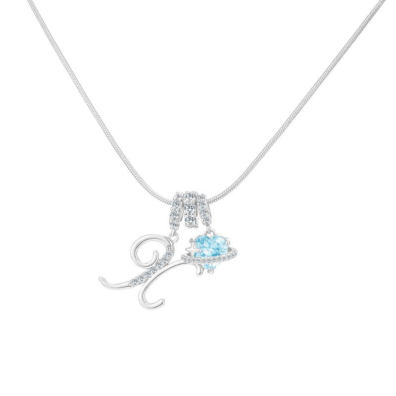 Collier Initiale & Charm Cœur