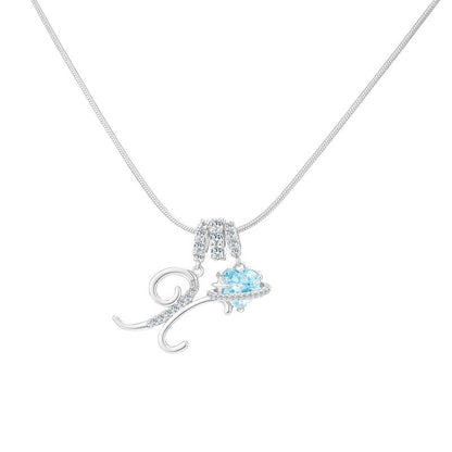 Collier Initiale & Charm Cœur