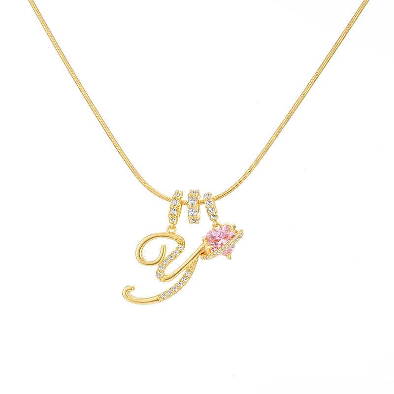Collier Initiale & Charm Cœur