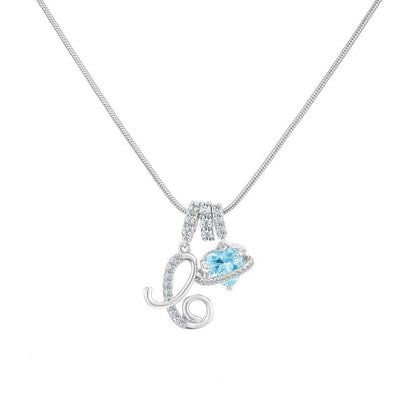 Collier Initiale & Charm Cœur