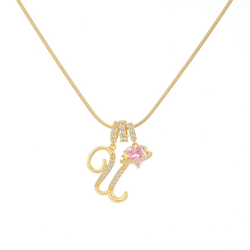 Collier Initiale & Charm Cœur