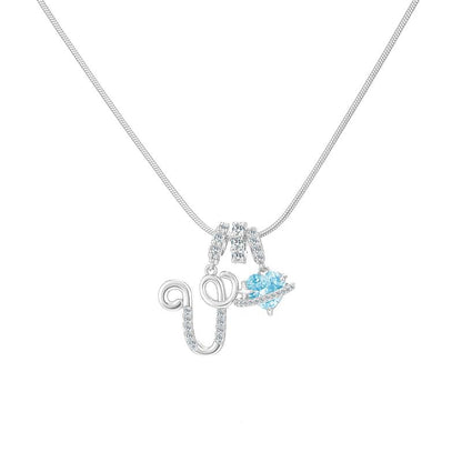 Collier Initiale & Charm Cœur