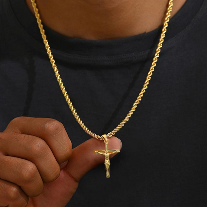 Collier Crucifix Doré 14K