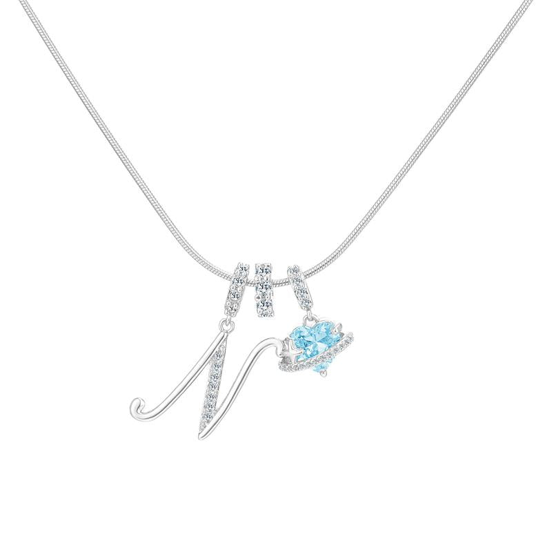 Collier Initiale & Charm Cœur