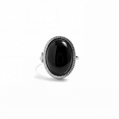 Bague Médaillon Personnalisée en Pierres Semi-Précieuses