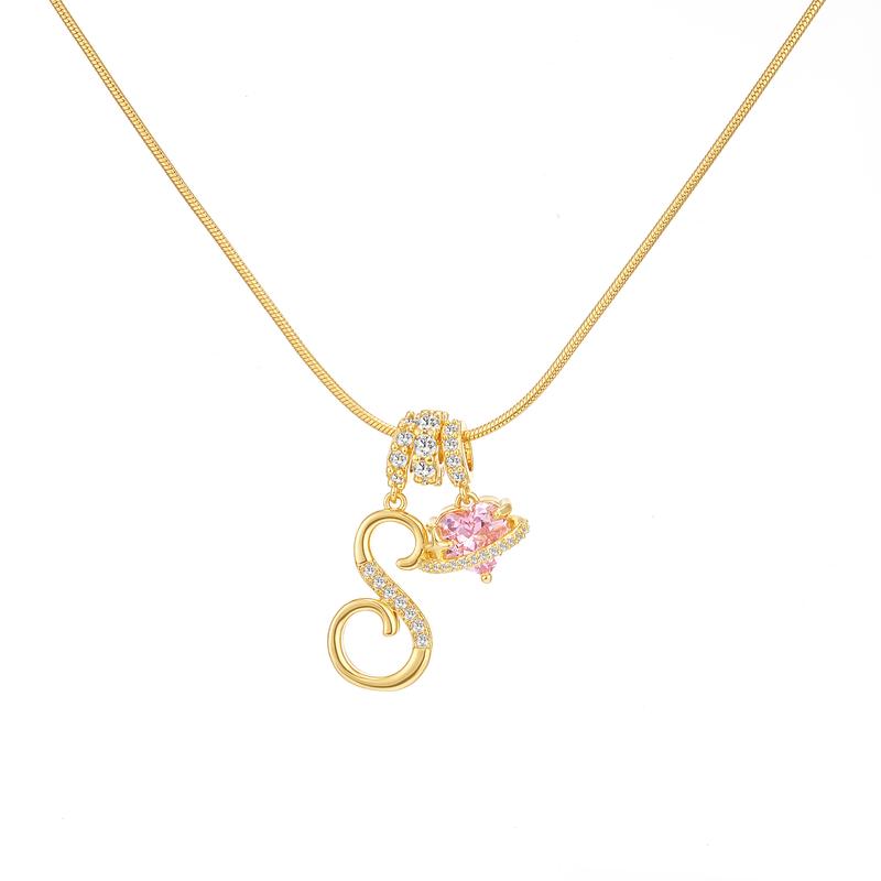 Collier Initiale & Charm Cœur