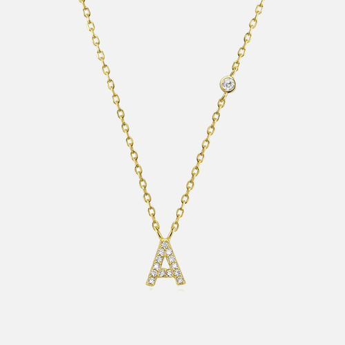 Collier Lettre en Pierre